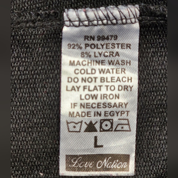 Love Nation Women's Midnigh Black Jogger Sweatpants White Drawstrings, sz LG - Picture 2 of 8